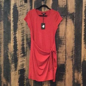 DKNY Dress, wrap-around style, ties at the waist-